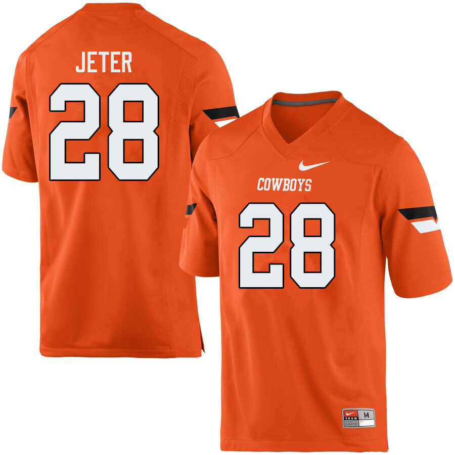 Men #28 Jahmyl Jeter Oklahoma State Cowboys College Football Jerseys Sale-Orange - Click Image to Close